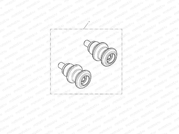 Paddock Stand Bobbin Kit, Black