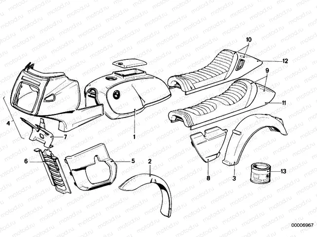 Painted parts 553 dunkelrot