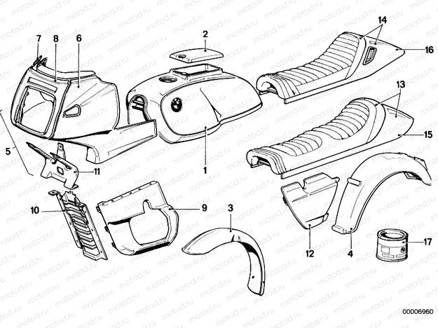 Painted parts 557 dunkelblau