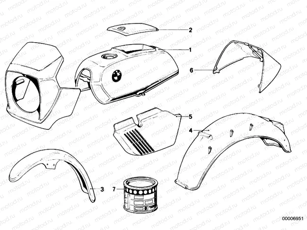 Painted parts 596 algerienblau