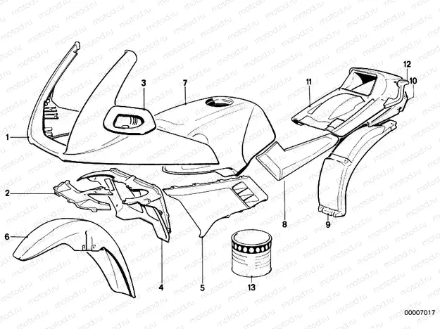 Painted parts 617 diamantgrau