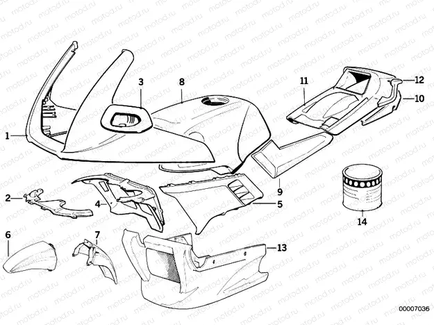 Painted parts 621 perlmutt