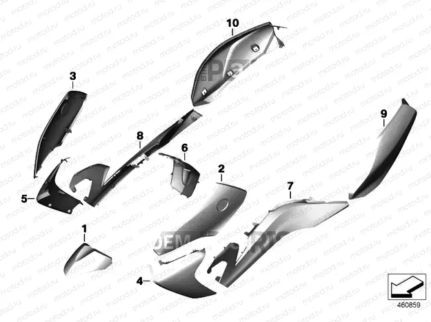 PAINTED PARTS YNB5 LIGHT-WHITE UNICOLOR