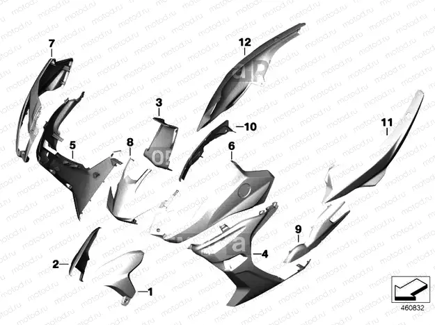 Painted parts YNB5 light-white unicolor