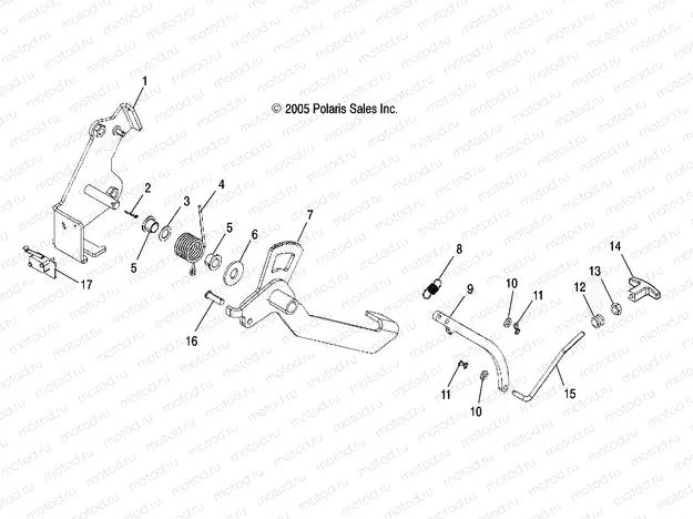 PARK BRAKE PEDAL - R06RB50AA/RD50AA (4999202119920211C06) | PARK BRAKE PEDAL - R06RB50AA/RD50AA (4999202119920211C06)