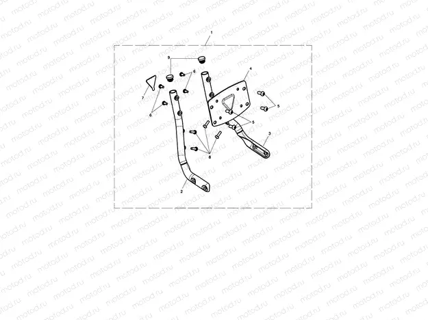 Passenger Backrest Chrome Kit