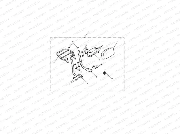 Passenger Backrest/Luggage Rack Mk 3