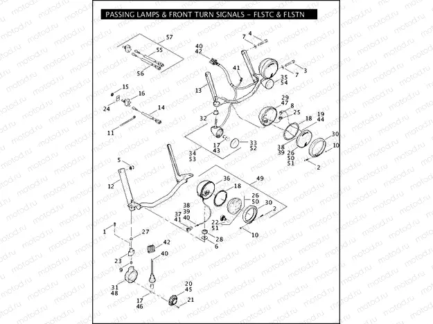 PASSING LAMPS & FRONT TURN SIGNALS - FLSTC & FLSTN (1 OF 2)