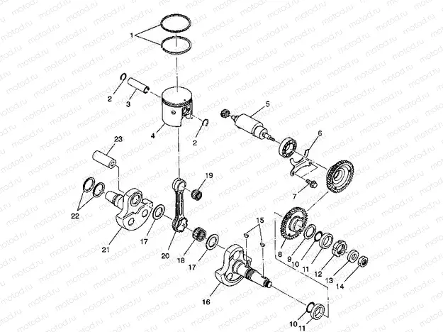PISTON and CRANKSHAFT 4X4 350L S938139 (4924342434037A) | PISTON and CRANKSHAFT 4X4 350L S938139 (4924342434037A)