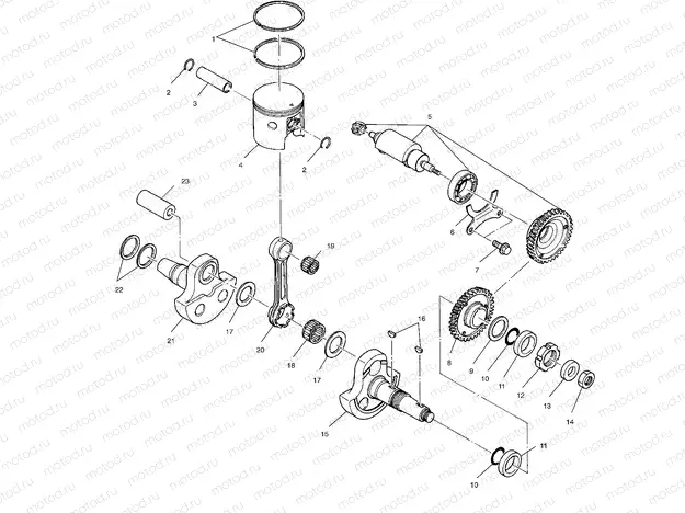 PISTON and CRANKSHAFT - A01CG38CA (4963916391C013) | PISTON and CRANKSHAFT - A01CG38CA (4963916391C013)