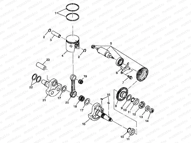 PISTON and CRANKSHAFT - A99CG38CA (4949634963C014) | PISTON and CRANKSHAFT - A99CG38CA (4949634963C014)