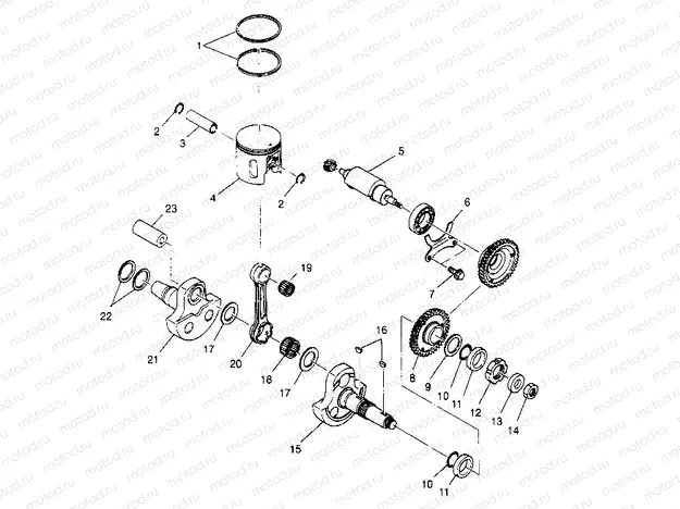 PISTON and CRANKSHAFT Sport 400L W948540 (4927232723C009) | PISTON and CRANKSHAFT Sport 400L W948540 (4927232723C009)
