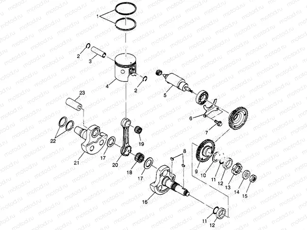 PISTON and CRANKSHAFT (SPORT) Sport 400L W97BA38C (4940124012C014) | PISTON and CRANKSHAFT (SPORT) Sport 400L W97BA38C (4940124012C014)