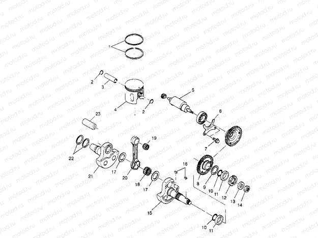 PISTON and CRANKSHAFT Sportsman 4x4 W958040 (4930403040D001) | PISTON and CRANKSHAFT Sportsman 4x4 W958040 (4930403040D001)