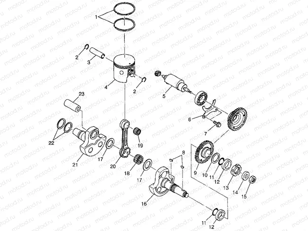 PISTON and CRANKSHAFT - W98BC38C (4947254725d003) | PISTON and CRANKSHAFT - W98BC38C (4947254725d003)