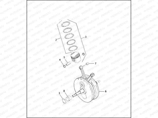 PISTONS, CONNECTING RODS & FLYWHEELS