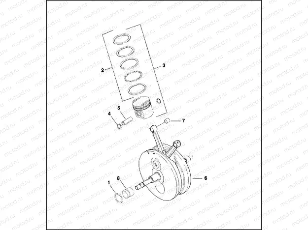 PISTONS, CONNECTING RODS & FLYWHEELS