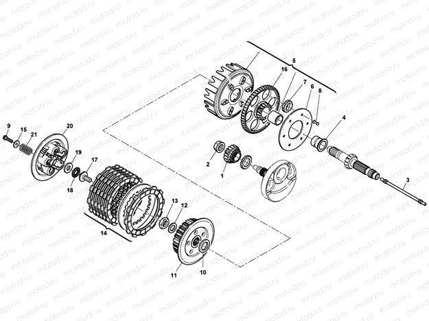 PRIMARY DRIVE - CLUTCH