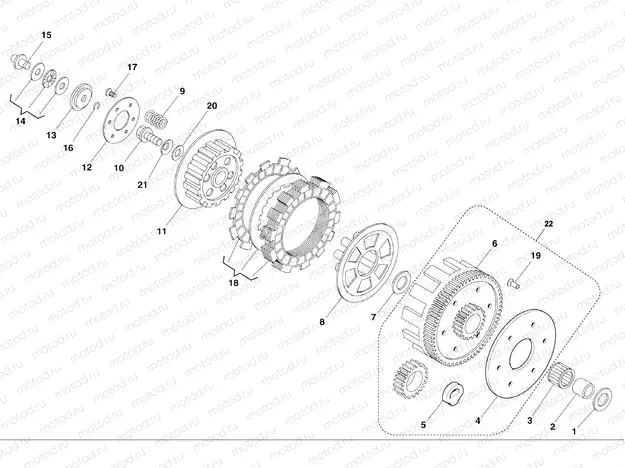 PRIMARY DRIVE - CLUTCH