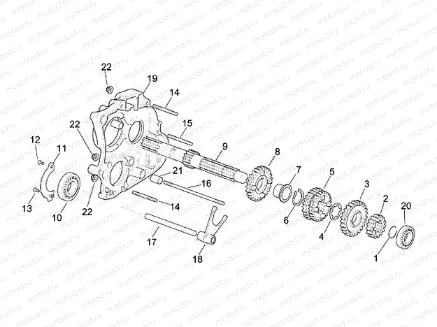 Primary gear shaft