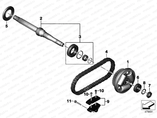 Primary shaft