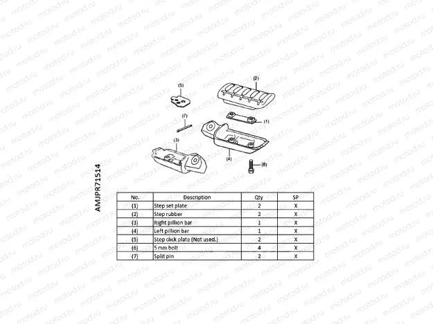 R71-22-54 COMFORTABLE PILLION STEP