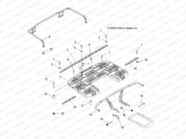 RACK MOUNTING | RACK MOUNTING, REAR - A07MH76FA (49ATVRACKMTG800EFI)