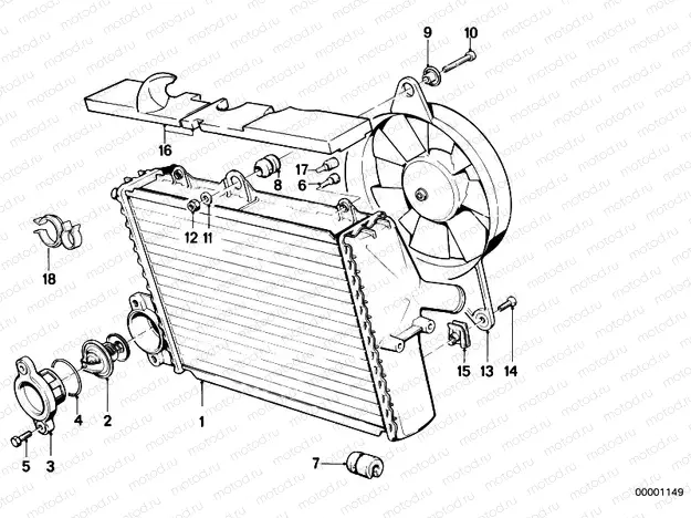 Radiator - thermostat/fan