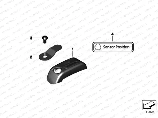 RDC sensor for front wheel