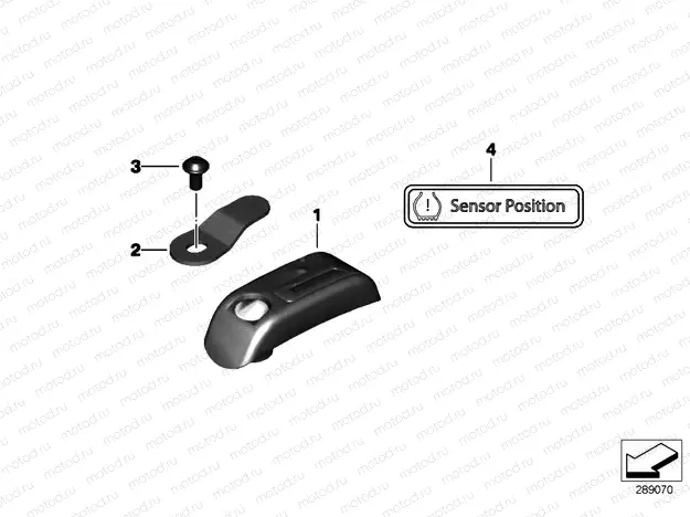 RDC sensor for rear wheel