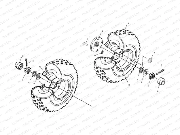 REAR and MIDDLE WHEEL - C10CL50AA (4978707870C01) | REAR and MIDDLE WHEEL - C10CL50AA (4978707870C01)