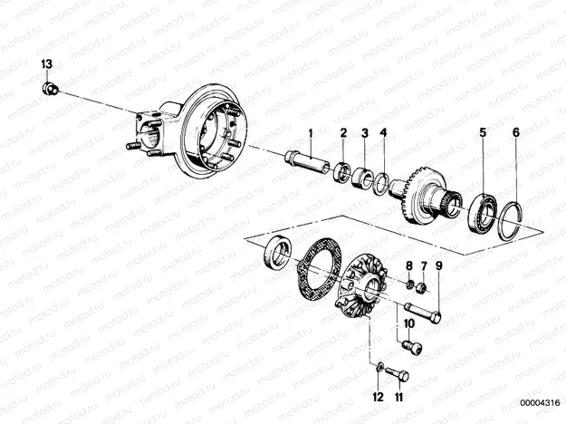 Rear-axle-drive parts