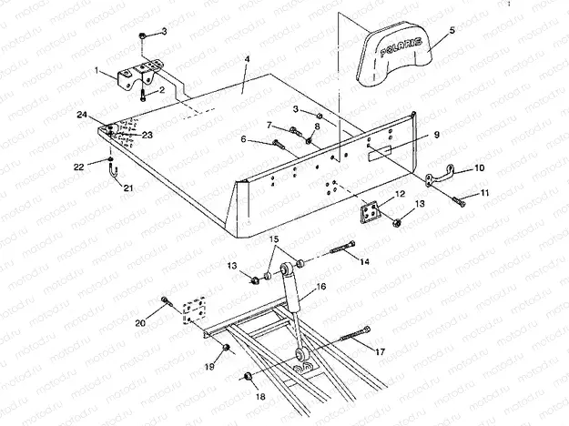 REAR BED MOUNTING 6X6 250 W938727 (4924092409004A) | REAR BED MOUNTING 6X6 250 W938727 (4924092409004A)