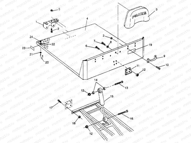 REAR BED MOUNTING 6x6 300 W948730 (4926792679A008) | REAR BED MOUNTING 6x6 300 W948730 (4926792679A008)