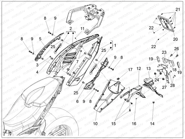 Rear body