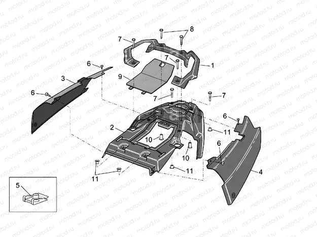 Rear body