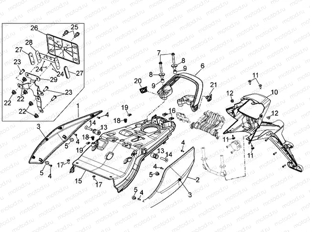 Rear body