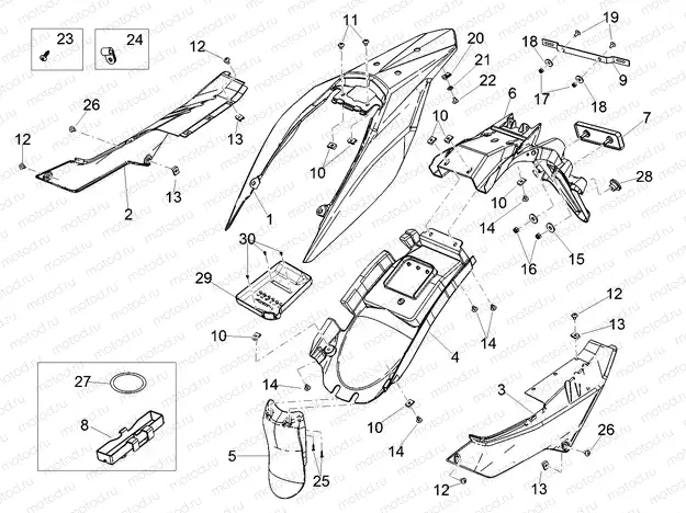 Rear body