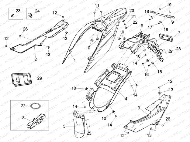 Rear body