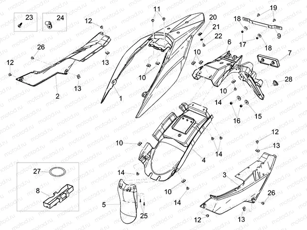 Rear body