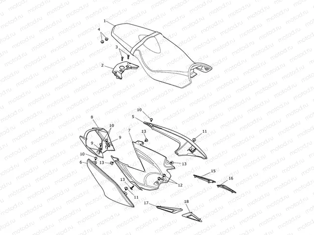 Rear Bodywork & Seat