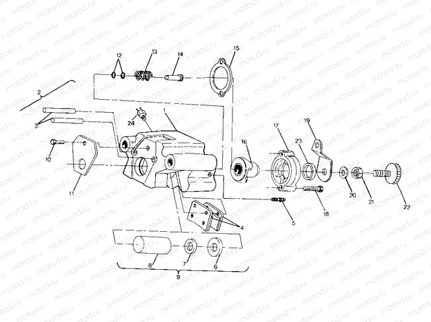 REAR BRAKE ASSEMBLY 250 4x4 / W928127 (4922872287C005) | REAR BRAKE ASSEMBLY 250 4x4 / W928127 (4922872287C005)