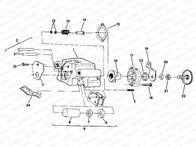 REAR BRAKE ASSEMBLY 350    2X4 - Update (4919821982021A) | REAR BRAKE ASSEMBLY 350    2X4 - Update (4919821982021A)