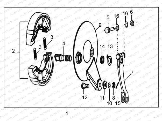 Rear brake assembly