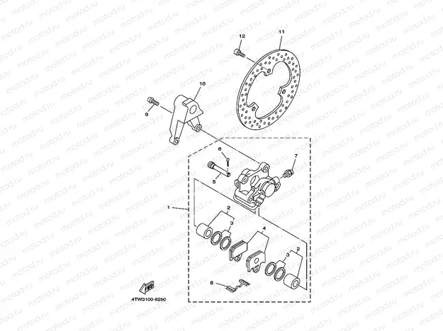 REAR BRAKE CALIPER