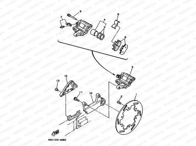 REAR BRAKE CALIPER