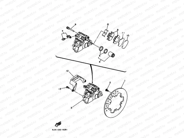 REAR BRAKE CALIPER