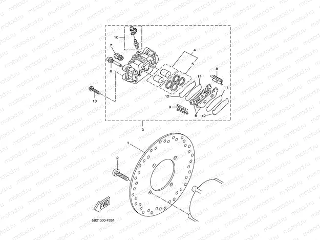 REAR BRAKE CALIPER