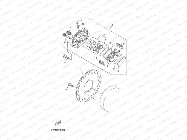 REAR BRAKE CALIPER