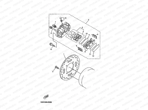 REAR BRAKE CALIPER